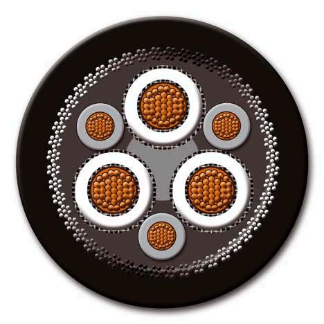 Type (N)SHTÖU – V Mining Reeling Cable For Vertical Reeling Applications Highly Flexible Withstand Tension And Stress