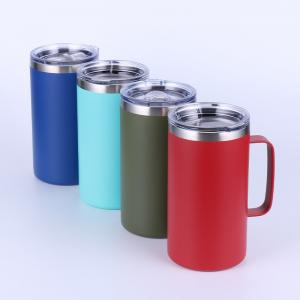 600ml Portable stainless steel wine tea cup large capacity beer coffee cups double wall vacuum insulated travel mug