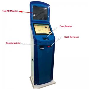 China SIM Card Kiosk Accepting Cash and cash dispenser with KYC card issuing kiosk supplier