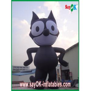 China Inflatable Black Cat / Strong Oxford Cloth Inflatable Animal Cartoon Height 8m supplier