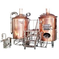 China Restaurant Turnkey Project Copper Beer and Kvass Brewing Equipment with PU Insulation on sale