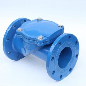 H44X-10 Cast Iron Swing Check Valve Nodular Flange Rubber Flapper Check Valve