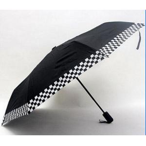 China Medium Sized Automatic Up And Down Umbrella Balck Metal Frame With Fibreglass Ribs wholesale