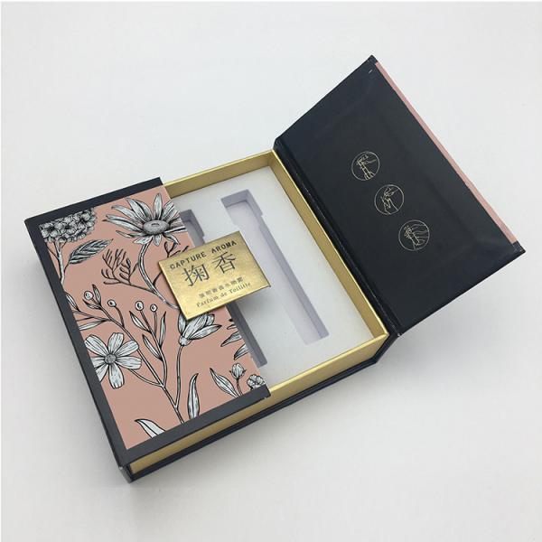 Custom Luxury Cosmetic Packaging Box with CMYK 4 Color Offset Printing and Recycled Materials for Perfume Bottle Box