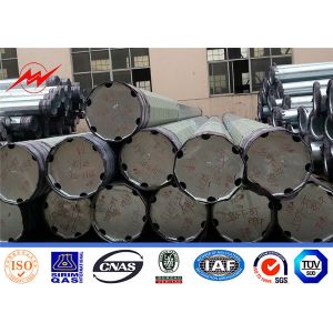 33KV 40FT 11900MM Galvanized Steel Power Poles Design Load 500KGS