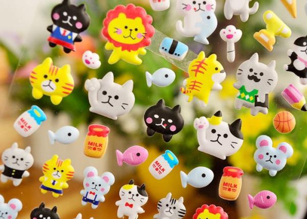 Custom 3mm Thickness 3D Puffy Stickers For Kids Customized Design And Size DIY Puffy Stickers glitter puffy stickers