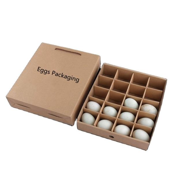 Handmade 20 Quail Egg Shipping Boxes Container Empty Brown Carton Packaging Trays Eco Friendly