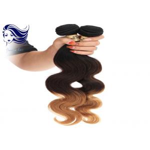 China 3 Tone Brazilian Ombre Color Hair / Ombre Colorful Hair 7A Grade supplier