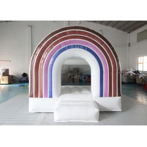 China Home Baby Jumping Castle Inflatable Pastel Rainbow Boho Bounce House For Party Rental supplier