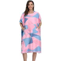 China Outdoor Change Cloth Bath Robe Printed Surf Hooded Poncho Beach Towels on sale