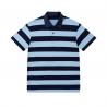 Summer 100% Cotton Polo Shirt Short Sleeve Unisex Multicolor Horizontal Striped