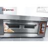 Commercial Double Glass Door Bakery Deck Oven Stainless Steel 1 Deck 3 Trays