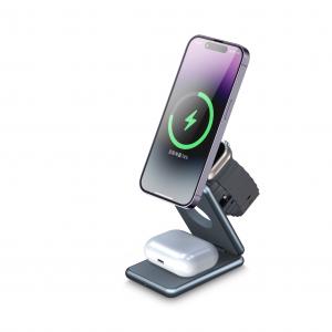 Aluminum Alloy Metal Wireless Charging Holder 15w  Phone Charging Stand For Watch