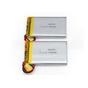 China Lithium Polymer Battery 3.7 V 1S Li-polymer 1200mah 503759 Rechargeable Battery wholesale