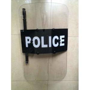 Double handles Police Anti Riot Shield with baton holder and cup