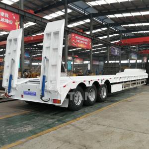 China TITAN 3 axles transport excavator lowbed trailer lowbed semi trailer Low Loader price for sale supplier