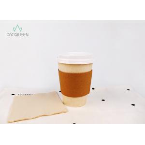 Single Wall / Double Wall Compostable Paper Cups With Cup Sleeves / Cup Lids