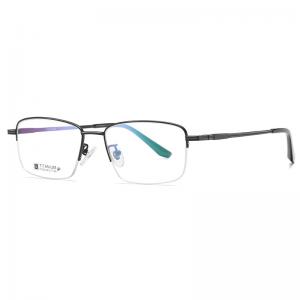 Prescription Available Titanium Frame Eyeglasses Customized B Grade FDA Certified