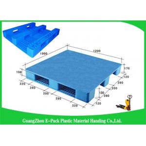 China Warehouse Logistics Heavy Duty Plastic Pallets Double Sides 1200 * 1000 * 170mm supplier