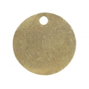 China Blank Reusable Brass Stencils , Round Shape Yellow Custom Metal Stencils supplier