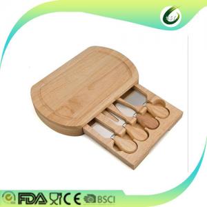 China Eco Friendly Bamboo Cheese Board And Knife Set Antimicrobial Non - Flammable supplier