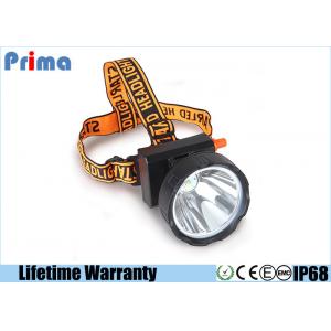China Waterproof IP68 Rechargeable LED Miner Headlamp , 8W Coal Miners Headlamp supplier