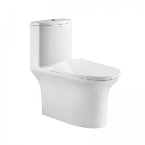 D722×W385×H758mm Round Bowl Toilet One Piece Elongated 1.1 GPF