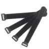 China Black Hook And Loop Cable Straps Nylon Self Gripping Straps Reusable For USB Cables wholesale