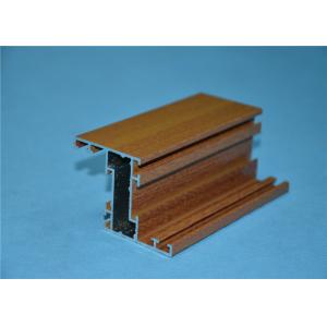 China Powder Coated Standard Wood Grain Aluminium Extrusion Profiles 6063-T5 supplier