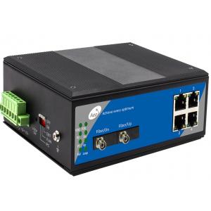 100KM Industrial Fiber Network Switch With 2 Optical and 4 Ethernet Ports