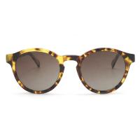 China Round Fashion Sunglasses Polarized Tortoise Acetate Sunglasses For Eye Protect on sale