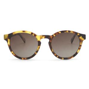 Round Fashion Sunglasses Polarized Tortoise Acetate Sunglasses For Eye Protect