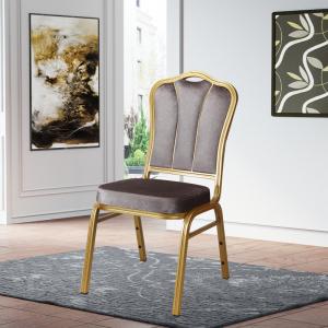Steel Stacking Hotel Gold Banquet Chair With Backrest