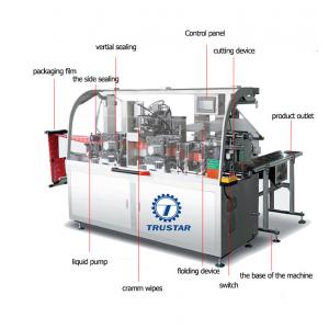 China High Speed Wet Tissue Making Machine ,Canteen Wet Napkin Packing Machine supplier