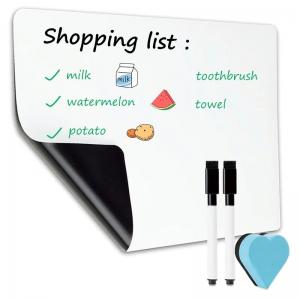 Custom Magnetic White Board Removable Reusable Dry Erase Whiteboard For  Fridge