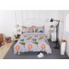 Modern Long - Staple Cotton Bedding Sets Embroidery Flowers / Home Furnishing