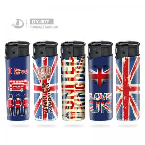 China Customized Packaging Normal Label UK Logo Electric Lighter 8.2*2.49*1.0 cm supplier
