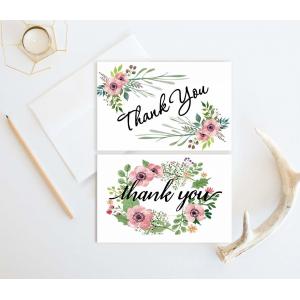 100 Count Recycled Greeting Cards , Wedding Greeting Cards Thank You Notes