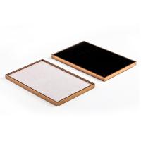 China Golden Velvet Jewelry Tray Stackable Showcase Velvet Display Tray For Luxury Store on sale