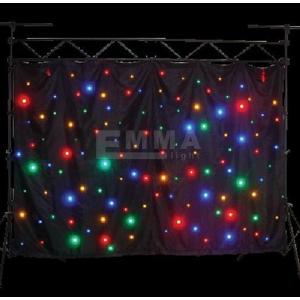 China single color mixed RGBW LED star curtain for show with fireproof black velvet supplier