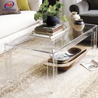 China ISO9001 Living Room Rectangle Console Clear Acrylic Table Furniture on sale