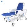 China Adjustable Stretcher Trolley For Patients Hospital Gurney With Locking Wheels IV Pole wholesale