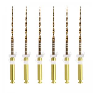 China Dental Rotary File Only One Gold Rotary Wave Files For Root Canal Treatment supplier