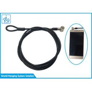 China Plastic Coated Extension Spring Safety Cable , Mobile Phone Anti Theft Wire Rope supplier