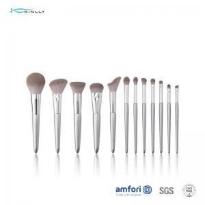 China Silver Eye Shadow BSCI Wooden Handle Makeup Brushes supplier