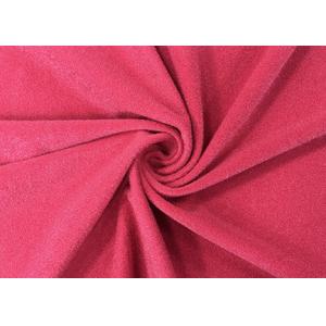 240GSM 100% Nylon Brushed Knit Fabric For Toy Making Madder Red Color