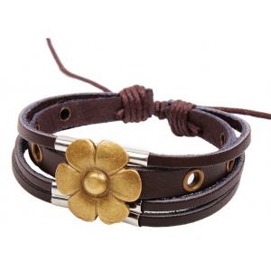 Calfskin handmade beaded bracelet bracelet Lucky Flower Yiwu small jewelry wholesale