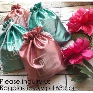 China Soft Toy Storage Satin Bag With Drawstring,Promotional Red Wine Color Satin Packaging Bag,Hot selling Fancy Pink Satin J supplier