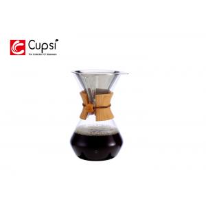 China Elegant Design Glass Pour Over Coffee Maker 1000ml Durable  High Strength supplier