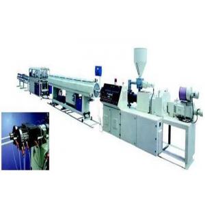 20 - 63mm PVC Twin Pipe Making Machine / Double Pipe Extruder PLC Control